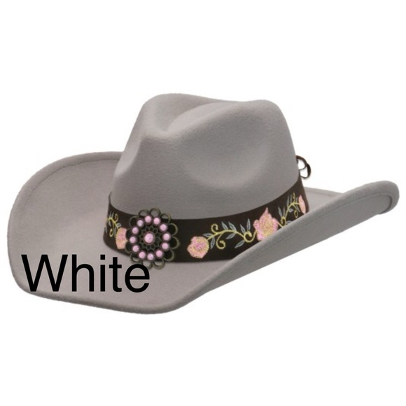 Western Concho Hat with Belt Trim